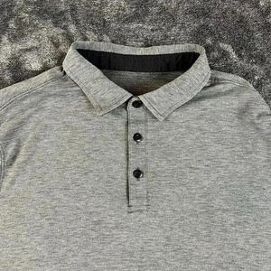 Lululemon Evolution Polo Men's M Gray Short Sleeve Performance Golf Stretch